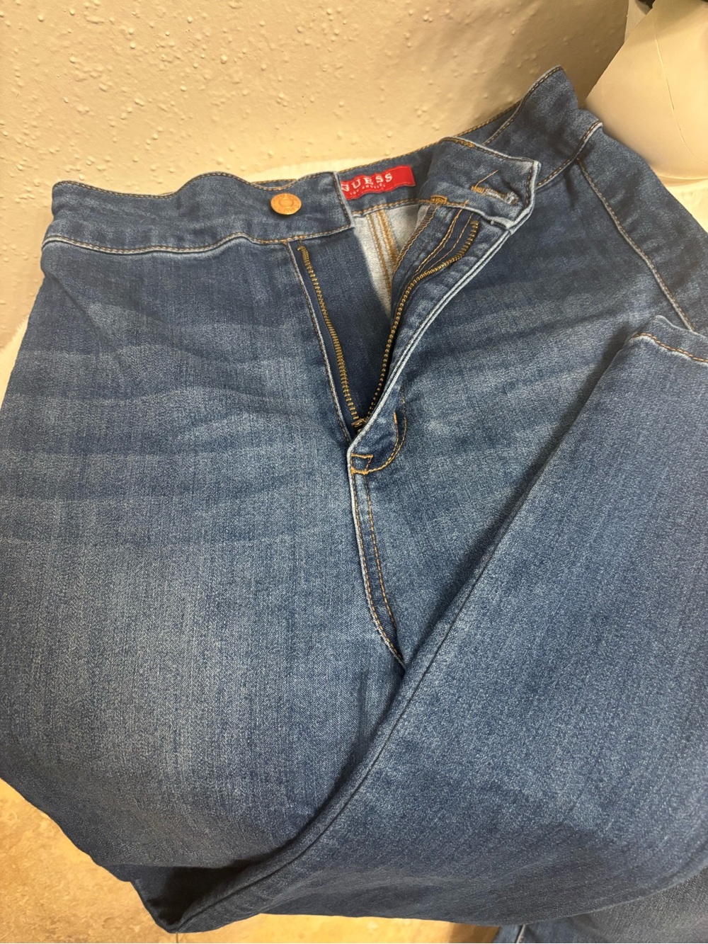 Guess Blue Denim Zipper-Front Jeans